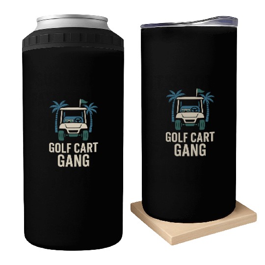 Golf Cart Life Senior Humor Retirement Ride Can Coolers