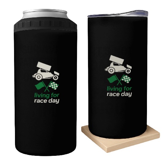 Sprint Car Racing Dirt Track Speed Oval Race Can Coolers