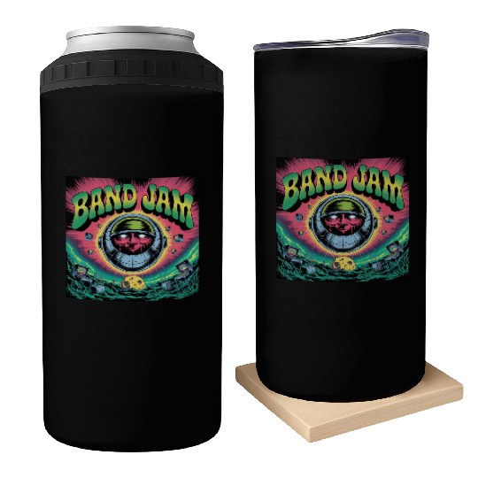 Psychedelic Band Jam Poster with Mechanical Can Coolers