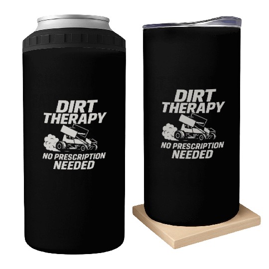 Sprint Car Racing Dirt Track Speed Oval Race Can Coolers