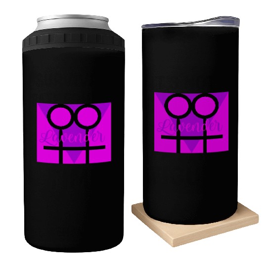 Women Symbol with Lavender Triangle Can Coolers