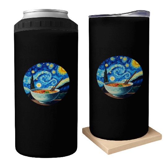 Van Gogh's Starry Night ramen noodle Bowl japanese Can Coolers