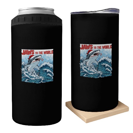 Jaws to the World – Christmastime Shark Attack Can Coolers