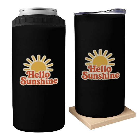 Sunrise Hello Sunshine Illustration Can Coolers