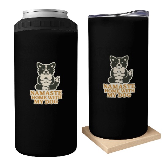 Peaceful Dog Meditation Design Can Coolers