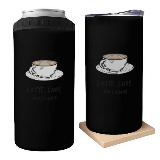 Latte, Lobs and Laughs - Pickleball Coffee Can Coolers