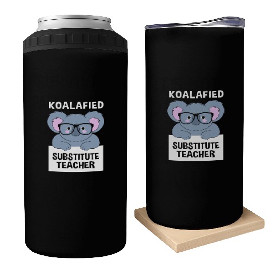 Substitute Teacher Koala School Teaching Can Coolers