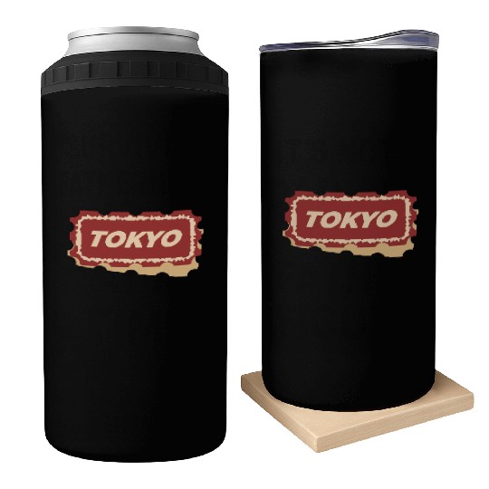 Tokyo Travel Ticket Can Coolers