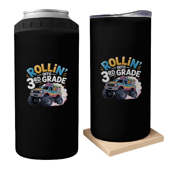 Back To School Rolling Into 3rd Grade Truck Can Coolers