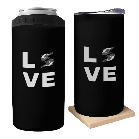 Love Orca Lover Killer Kids Boys Girls Men Women Can Coolers