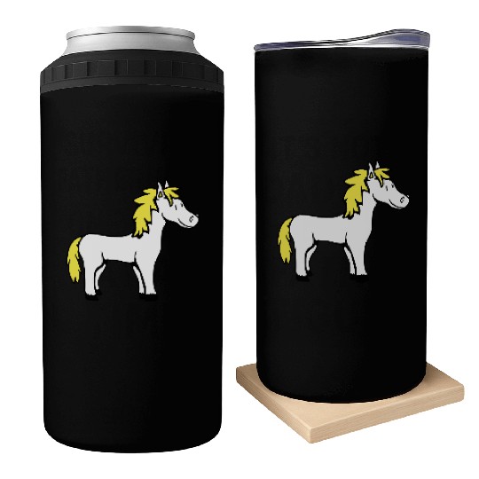 Horse Sweet Pony Foal Horse Girl Cute Comic Fun Can Coolers