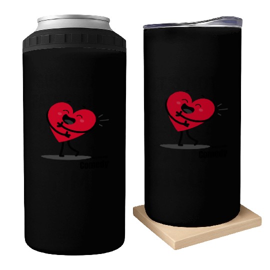 Joyful Heart Embrace Illustration Can Coolers
