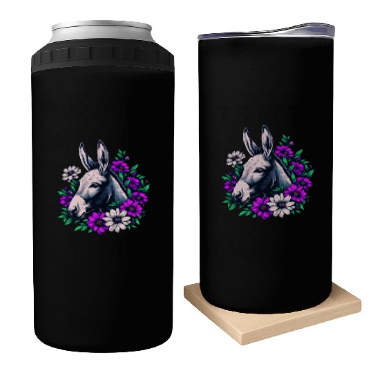 Floral Donkey Can Coolers