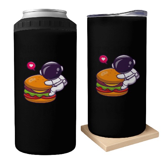 Space Explorer with Burger Companion Can Coolers