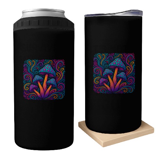 Psychedelic Mushroom Dream Can Coolers