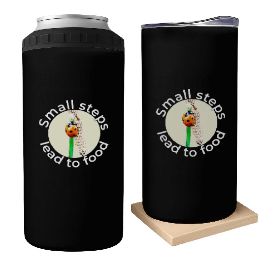 Small Steps – Ladybug White Text Can Coolers