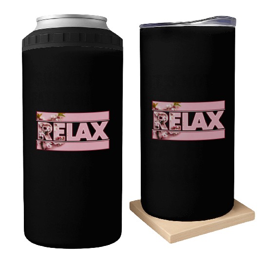 Cherry Blossom Relax Logo Can Coolers