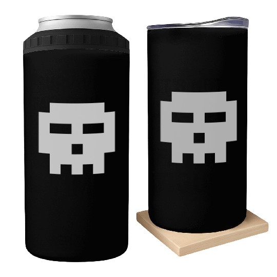 Scott Pilgrim 8-bit Skull Vector Can Coolers