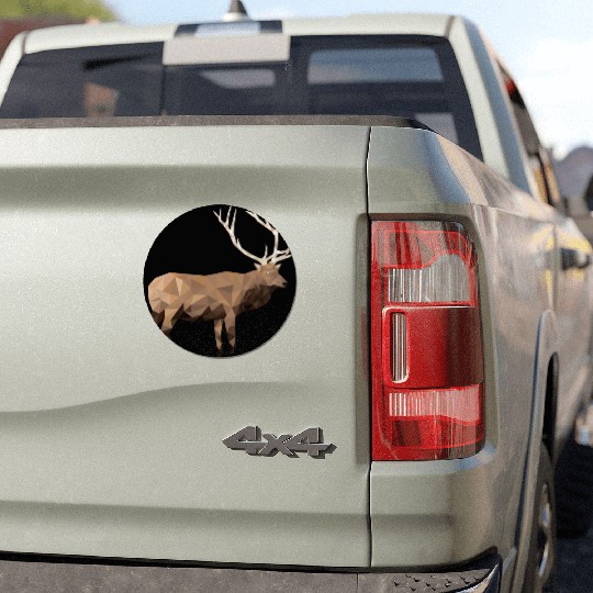 Low Poly Elk Car Magnets