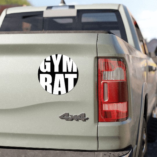 Gym Rat - White Car Magnets