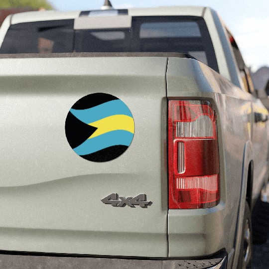 flag bahamas Car Magnets