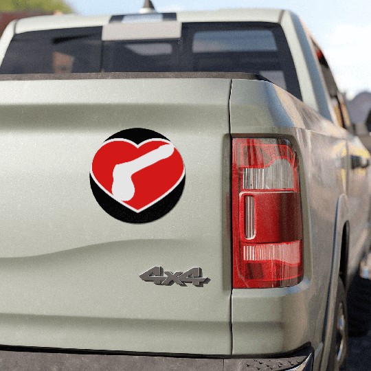 logo i love heart gay gay cock lover penis big man Car Magnets