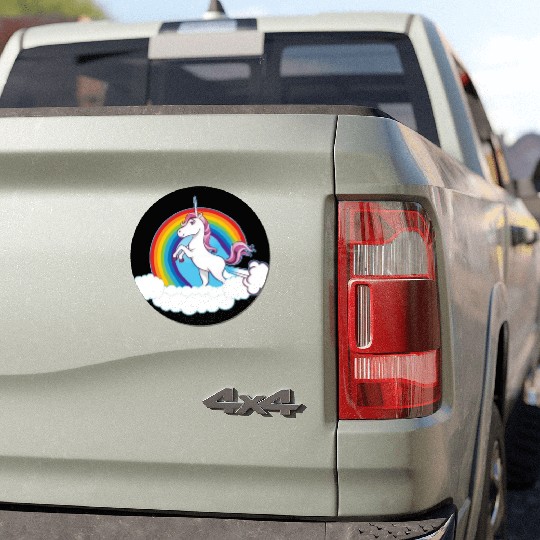 Rainbow Unicorn Love Car Magnets