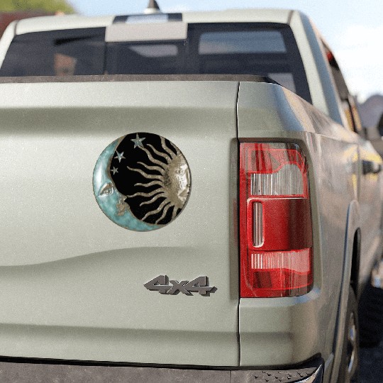 Moon and sun Car Magnets