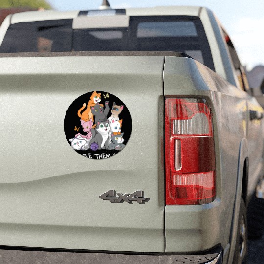 I love them all Cats Gift Maine Coon cat lover Car Magnets