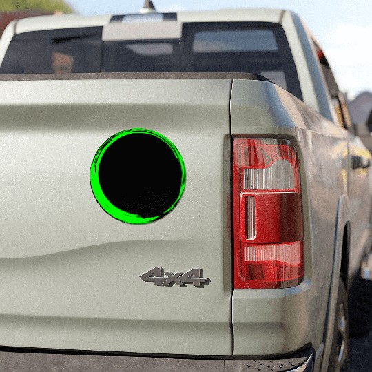 Circle Design Green Car Magnets