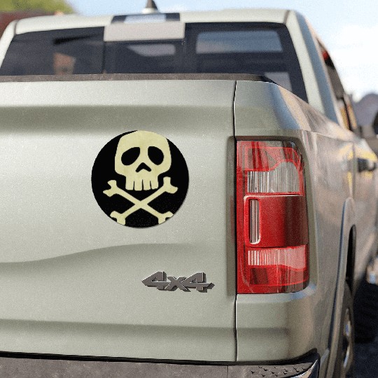 Misfits Style Captain Harlock Skull Crossbones Car Magnets