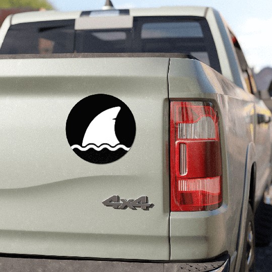 Shark shark fin water sea animal swim present Car Magnets