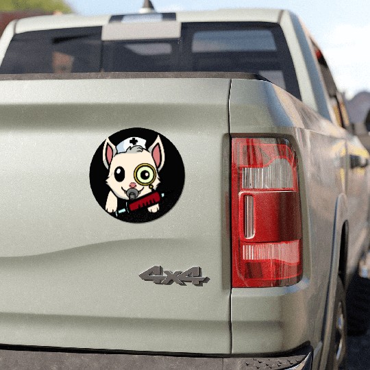 Creepy Psycho Nurse Paramedic SYRINGE Car Magnets