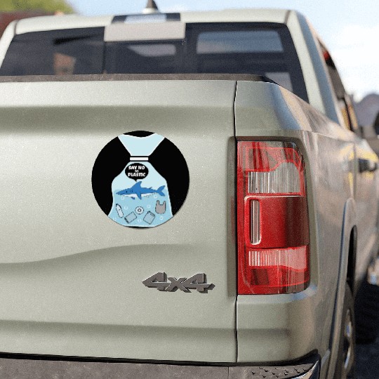 Say No To Plastic Shark Vinyl Best Friend Gift Car Magnets