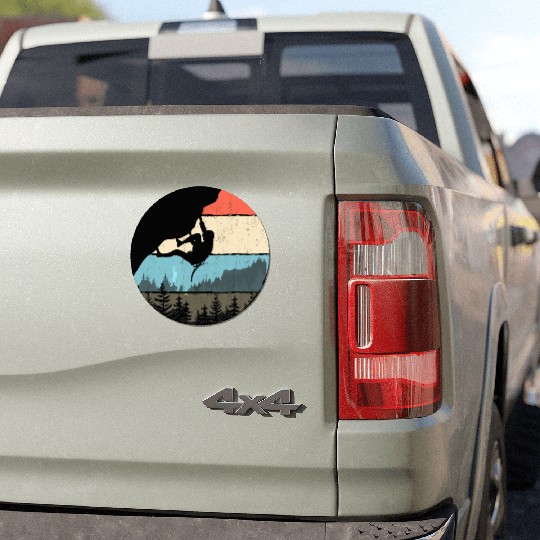 Vintage Style Rock Climbing Retro Bouldering Car Magnets