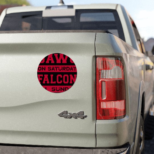 Dawg On Saturday Falcon On Sunday Atlanta Athens F Car Magnets