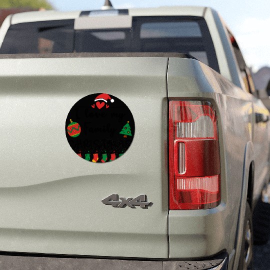 I Love My Family ,Christmas family Car Magnets.