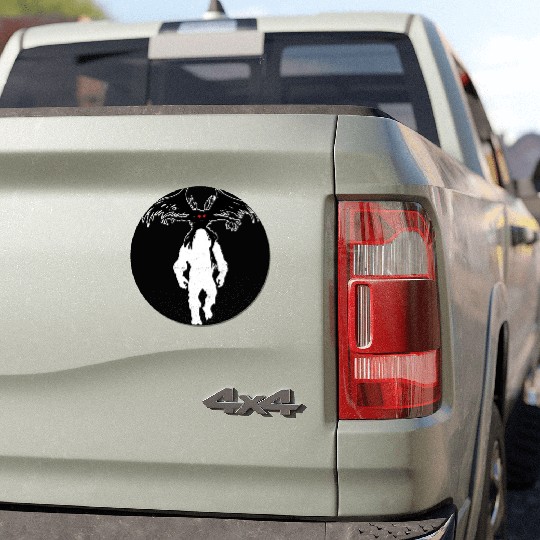 Bigfoot Riding Mothman - Funny Sasquatch Myth Car Magnets