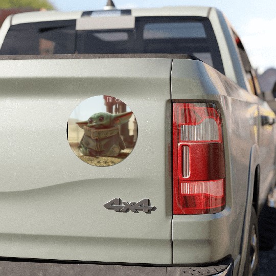 Star Wars The Mandalorian The Child Cute Scene Car Magnets