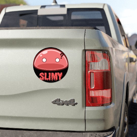 Cute Red Dungeon Slime Monster Weird Anime Car Magnets
