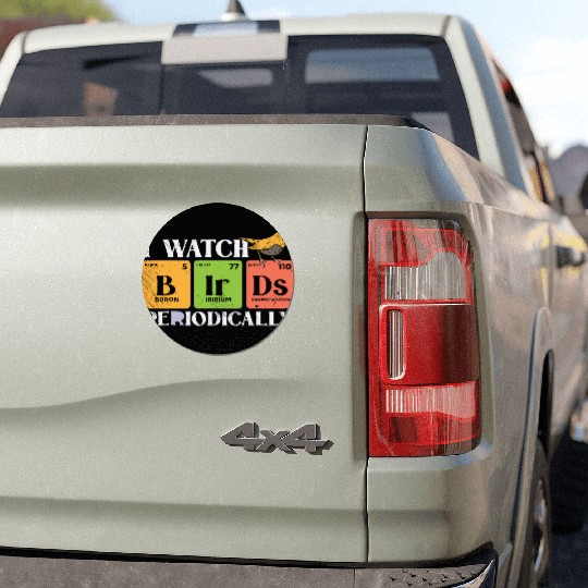 Bird Watching Birds Periodic Table Bird Watcher Car Magnets