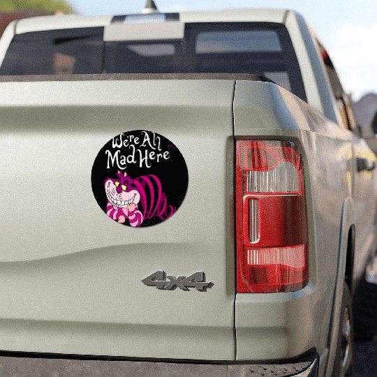 Cheshire Cat Were all Mad Here Cat 1669 Car Magnets
