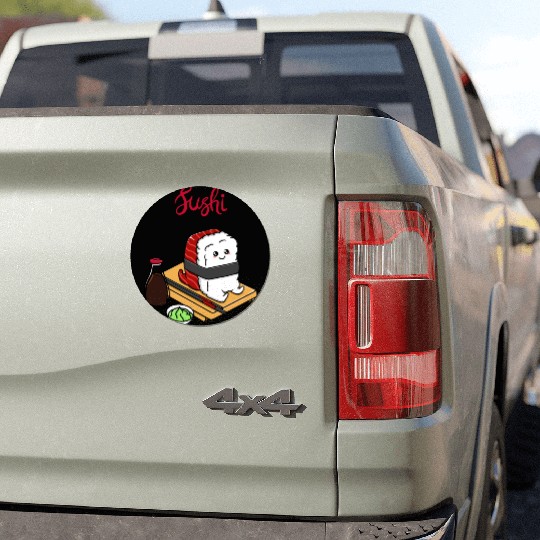 Happy Tuna Sushi Car Magnets