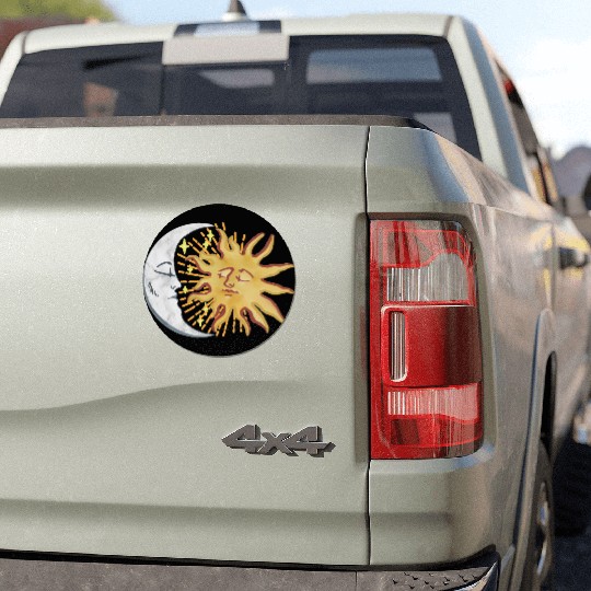Sun and Moon Car Magnets