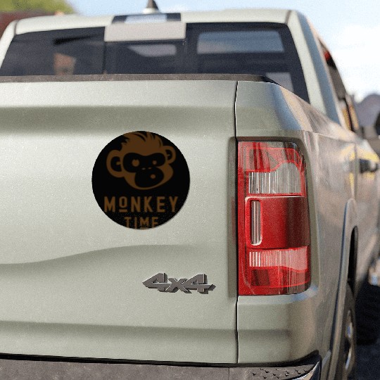It's Monkey Time Cute Funny Monkey Face Car Magnets