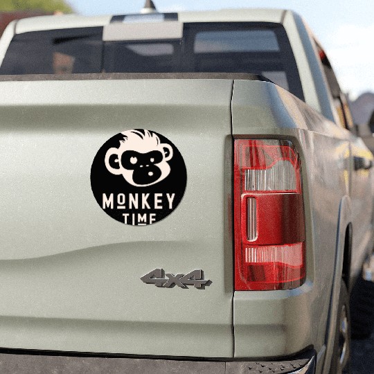 It's Monkey Time Cute Funny Monkey Face Car Magnets