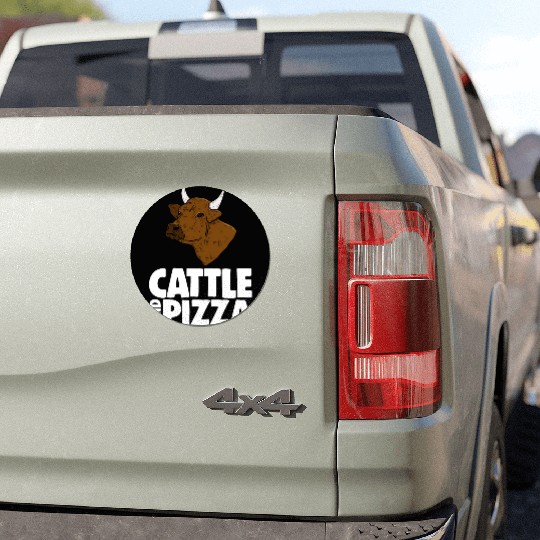 Cattle And Pizza Car Magnets