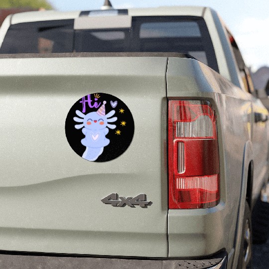 Baby Axolotl Art - 4 Car Magnets