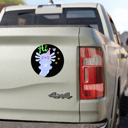 Baby Axolotl Art - 5 Car Magnets