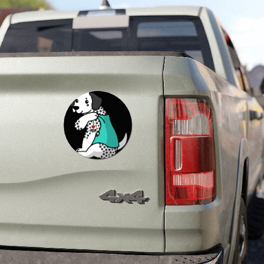 I Love Mom Tattoo Dalmatian Car Magnets